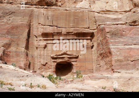 Tombes anciennes, Petra, Jordanie, Moyen-Orient Banque D'Images