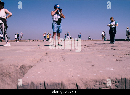 Tour de groupe visite Denderra Banque D'Images