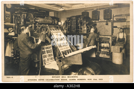 Appuyez sur les machines 1913 Banque D'Images