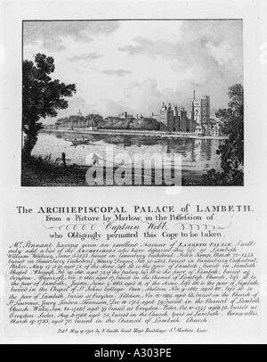 Lambeth Palace 18e Cen Banque D'Images