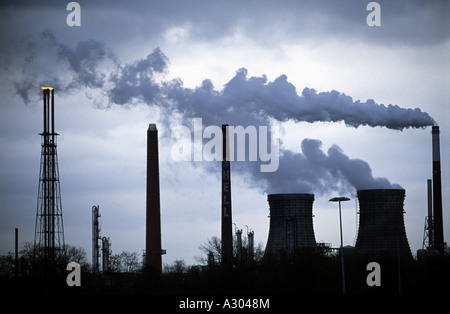 Raffinerie de pétrole, l'Allemagne. Banque D'Images