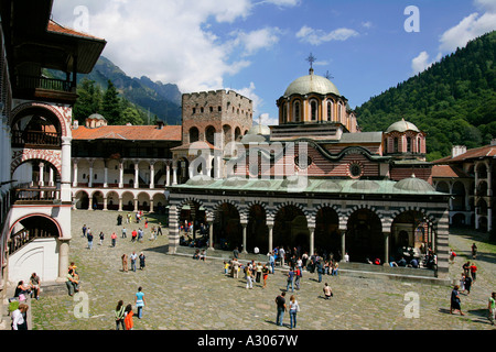 Monastère de Rila Mountains Bulgarie République Populaire Péninsule des Balkans Europe Travel Terre sainte icône couleur de l'image emblématique du tourisme Banque D'Images