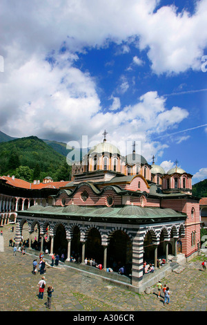 Monastère de Rila Mountains Bulgarie République Populaire Péninsule des Balkans Europe Travel Terre sainte icône couleur de l'image emblématique du tourisme Banque D'Images