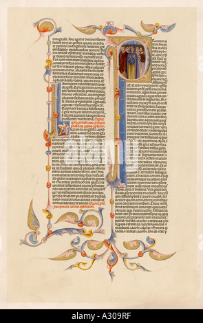 Ms C14 Bible Italienne Banque D'Images