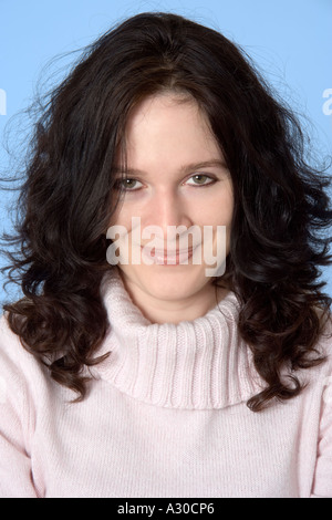Jeune femme, portrait, close-up Banque D'Images