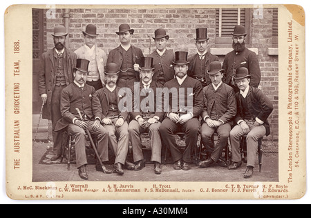 L'équipe australienne de cricket Banque D'Images