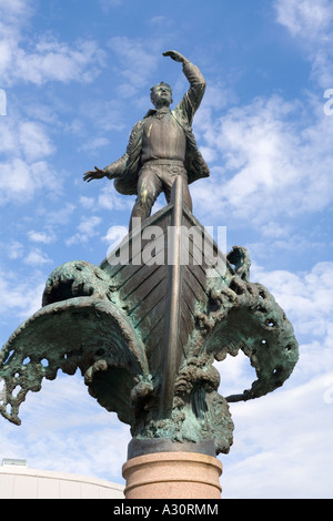 Monument à Alesund en Norvège pour le port norvégien DE LA SECONDE GUERRE MONDIALE Forces Alliées escape route (Bus) Shetland unité navale spéciale Banque D'Images