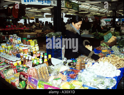 Thai Food Market Stall Leicester Banque D'Images
