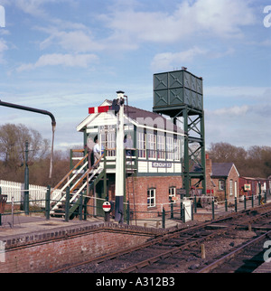 Colne Valley Railway Essex Château Fort Signal Hedingham Banque D'Images