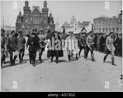 1918 Lénine dans carré rouge Banque D'Images