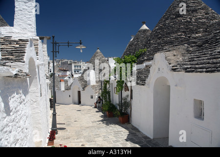 Trulli Alberobello Italie cottages en pierre Banque D'Images