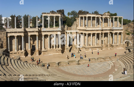 Espagne Estrémadure, Mérida, l'amphithéâtre romain Banque D'Images