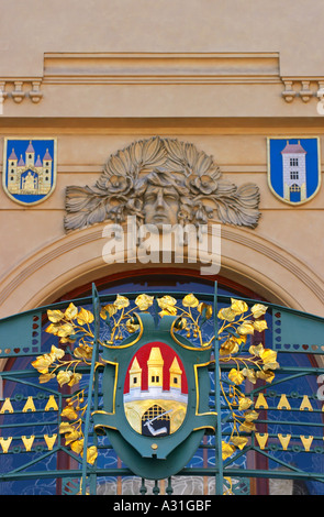 Détails de l'hôtel de Prague République Tchèque Banque D'Images