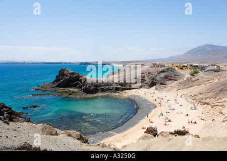 Playa de Papagayo, près de Playa Blanca, Lanzarote, îles Canaries, Espagne Banque D'Images