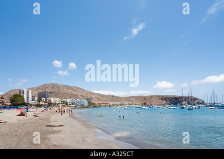 Main Beach, Los Cristianos, Tenerife, Canaries, Espagne Banque D'Images