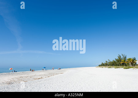 Plage sur l'extrémité sud de Captiva Island, la Côte du Golfe, Florida, USA Banque D'Images