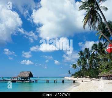 Pigeon Point, Tobago, Trinité-et-Tobago, les Caraïbes - prise en 1998, avant que la plage était gâché par le développement excessif Banque D'Images