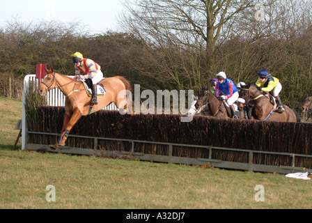 Heythrop Hunt Point à l'autre Dunthrop Chipping Norton Oxfordshire Banque D'Images