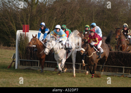 Heythrop Hunt Point à l'autre Dunthrop Chipping Norton Oxfordshire Banque D'Images