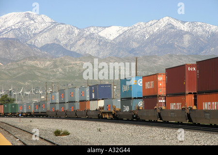 Train Intermodal Amérique du Palm Springs USA Banque D'Images