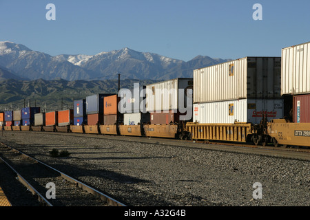 Train Intermodal Amérique du Palm Springs USA Banque D'Images