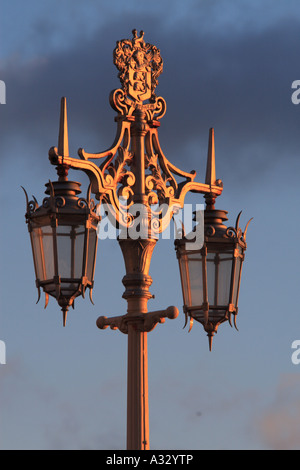 Brighton Lampadaires le long du front de mer Banque D'Images