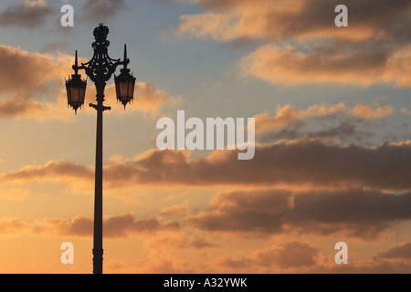 Brighton Lampadaires le long du front de mer Banque D'Images