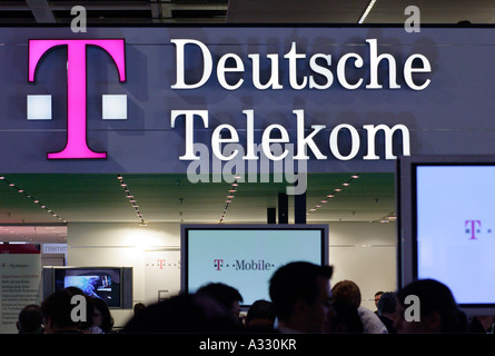 Stand de la Deutsche Telekom AG, Berlin, Allemagne Banque D'Images