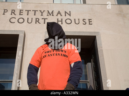 Manifestation contre le centre de détention de Guantanamo Banque D'Images