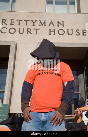 Manifestation contre le centre de détention de Guantanamo Banque D'Images