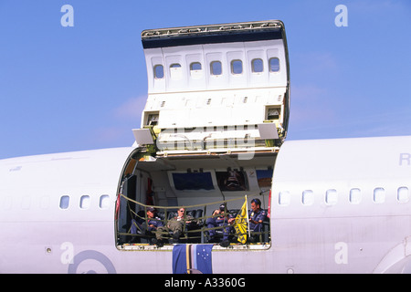 Écoutille de chargement sur un Boeing 707 exploité acheter la Royal Australian Air Force Banque D'Images