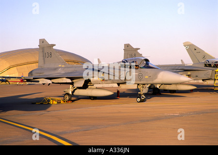 SAAB JAS 39 Gripen exploités par l'Armée de l'air suédoise Banque D'Images