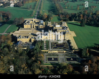 Vue d'Ariel de Blenheim Palace, Woodstock, Oxfordshire, Angleterre. Banque D'Images