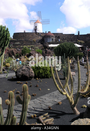 Jardin de cactus Lanzarote créé par Cesar Manrique Banque D'Images