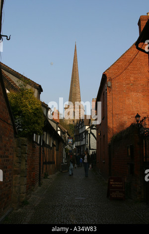 Rue de la vieille ville dans le Worcestershire ledbury Banque D'Images