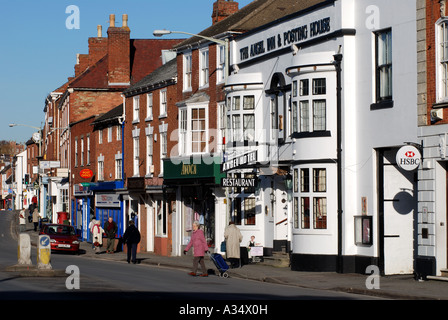 High Street, Pershore, Worcestershire, Angleterre, RU Banque D'Images