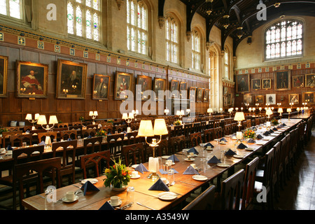 Grande salle à l'université de Christchurch , oxford , Angleterre. Banque D'Images