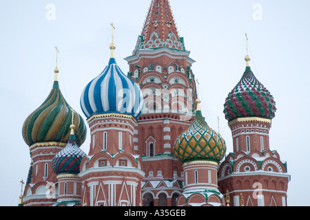 La Cathédrale de Saint Basile sur la Place Rouge Moscou Banque D'Images