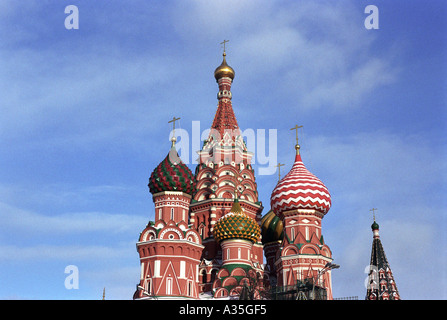 La Cathédrale de Saint Basile sur la Place Rouge Moscou Banque D'Images