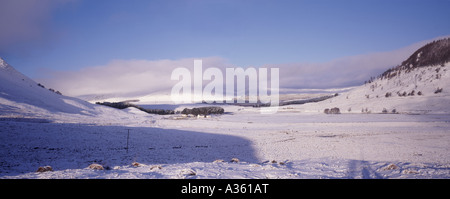 Glen Shero Laggan dans la poignée froide de l'hiver. Badenoch et Strathspey. Invernesshire. L'Écosse. GPAN 0020 Banque D'Images