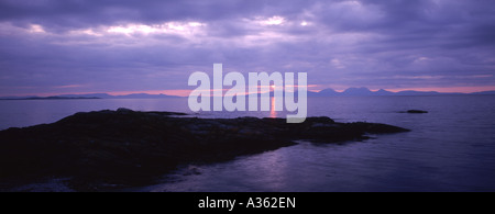 Coucher du soleil sur l'île de Jura Argyll et Bute GPAN 0025 Banque D'Images