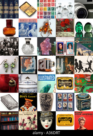 35 image composite d'antiquités et objets de collection 2007 ÉDITORIAL UTILISEZ UNIQUEMENT Banque D'Images