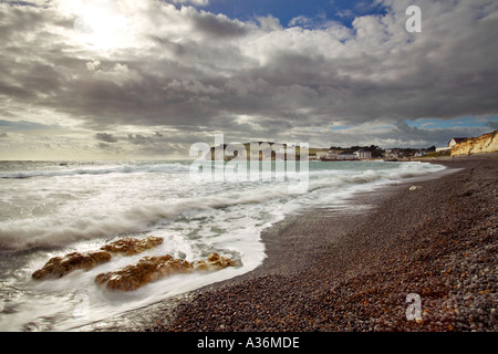 L'île de Wight Freshwater Bay Banque D'Images