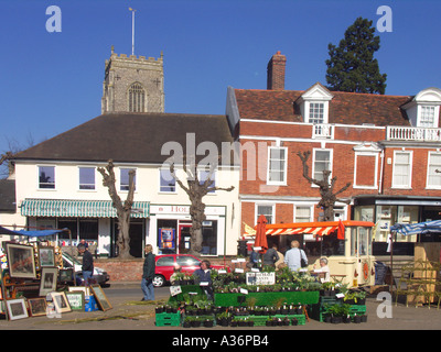 Place du marché de l'Angleterre Suffolk Framlingham Banque D'Images