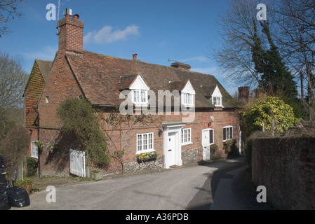 Paire de Chilham Cottages Banque D'Images