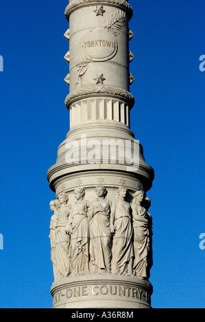 Détail de la Victory Monument bataille de Yorktown en Virginie. Photographie numérique Banque D'Images