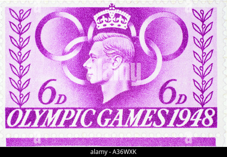 Timbre Jeux Olympiques britanniques Banque D'Images