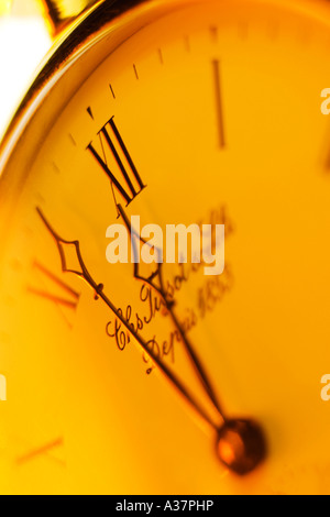 Horloge Uhr, symbole de 3 à 12 Banque D'Images