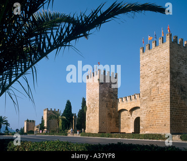 Murs de la vieille ville, Alcudia, Majorque, Iles Baléares, Espagne Banque D'Images