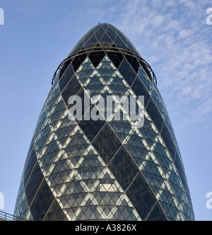 Détails architecturaux. Siège de Swiss Re, 30 St Mary Axe de Londres Banque D'Images